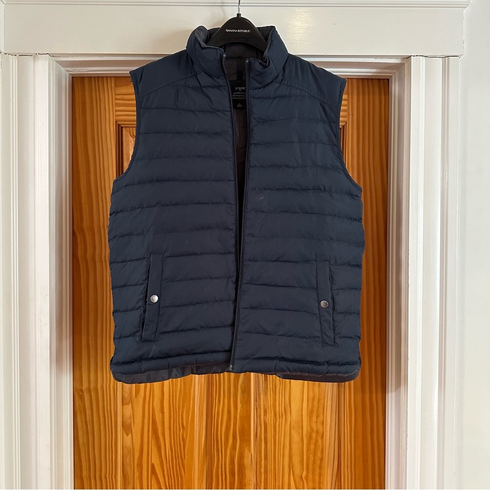 Navy JCrew Down Vest Size Medium Navy